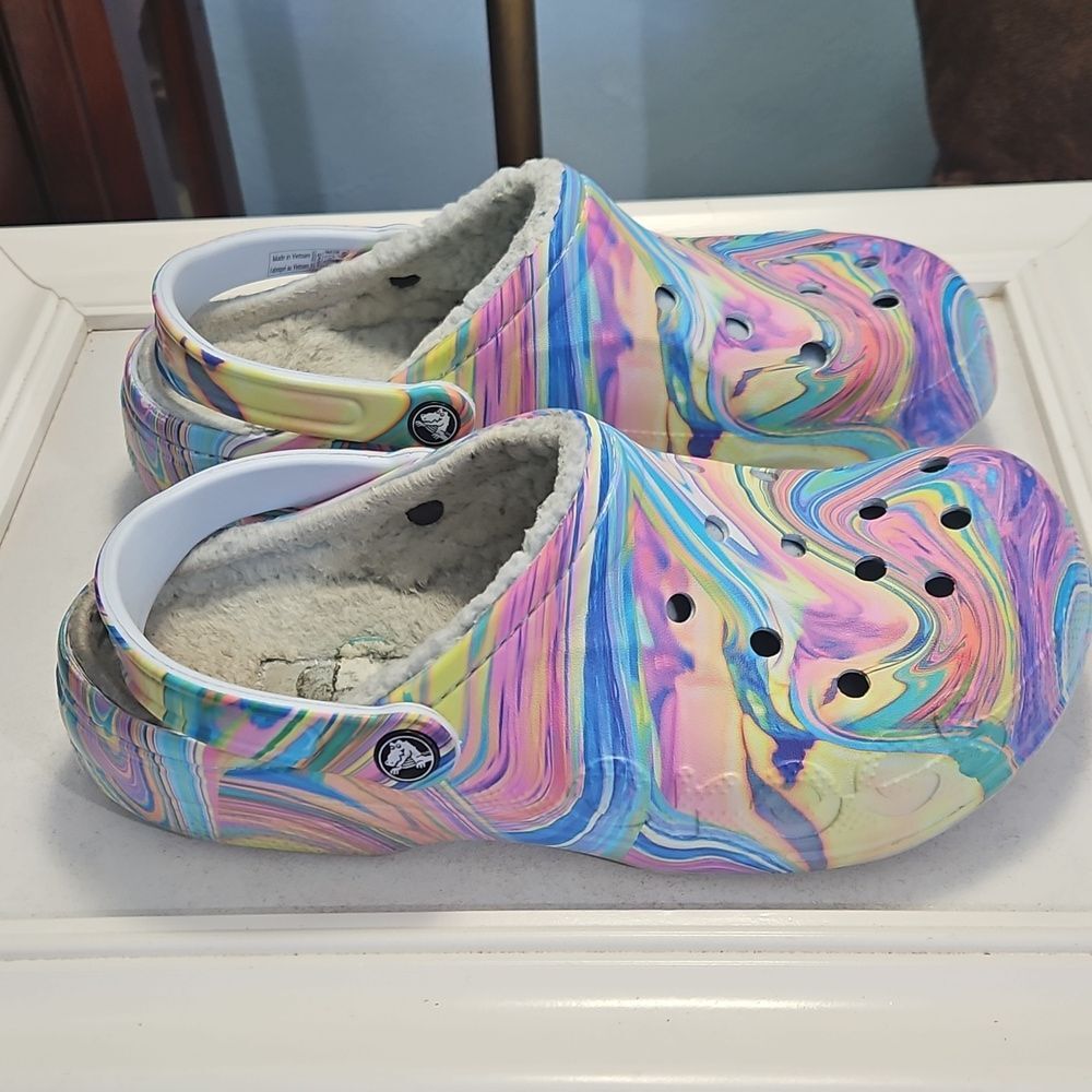 Crocs Baya Lined Multicolor Unisex Clogs Men's 8/ Women's 10 - Picture 5 of 7
